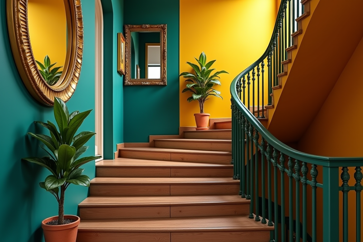 escalier couleur